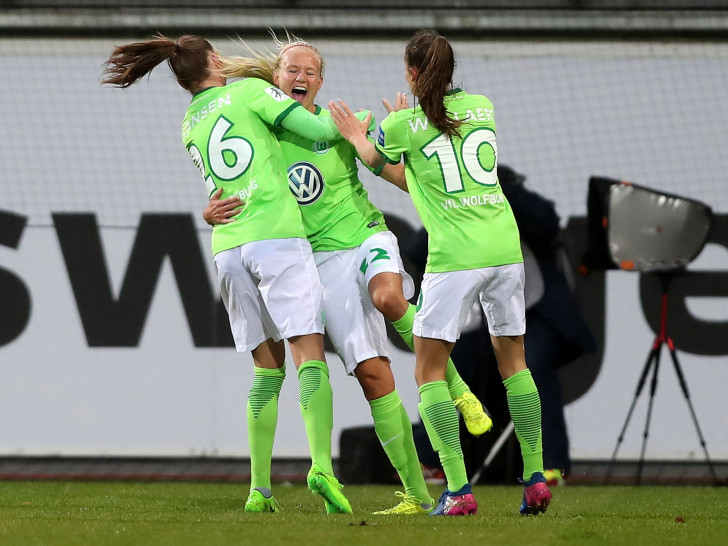 Auf dem Weg zum nächsten Sieg: VfL Wolfsburg Frauen. Foto: Agentur Hübner