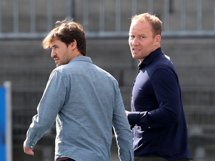 Beurlaubt: Henrik Pedersen (re.) und Co-Trainer Enric Vallès Egido. Foto: Agentur Hübner