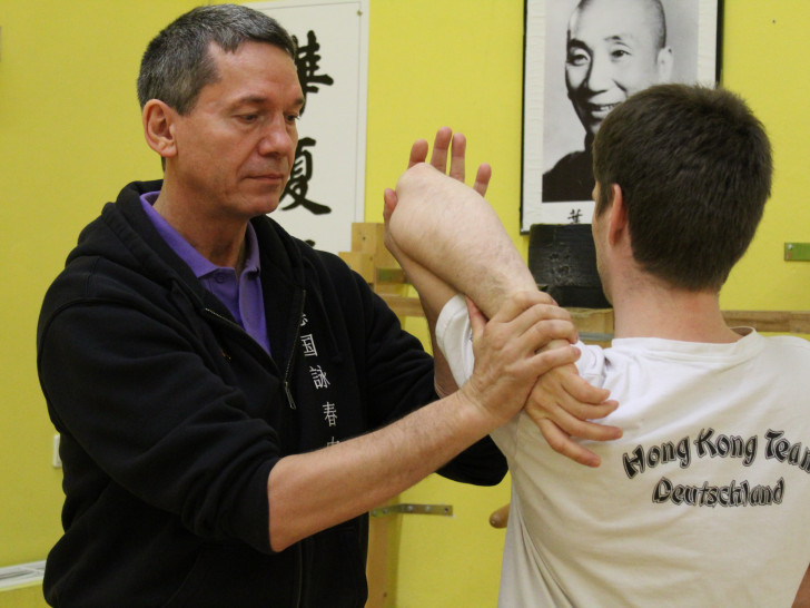 Wing Chun Training mit Sifu Peter Graun (li.). Foto: privat