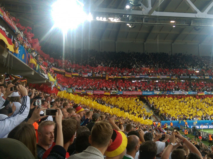 Deutsche Fans in Lille. Fotos: Dräger