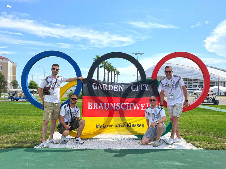 Gardencity ist überall, auch bei der Fußball-Weltmeisterschaft in Sotschi. Foto: privat/Jakob