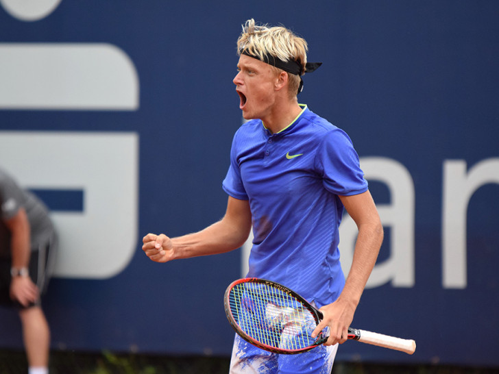 Lautstark und emotional: Tennis-Profi Nicola Kuhn. Foto: Moritz Eden/Archiv