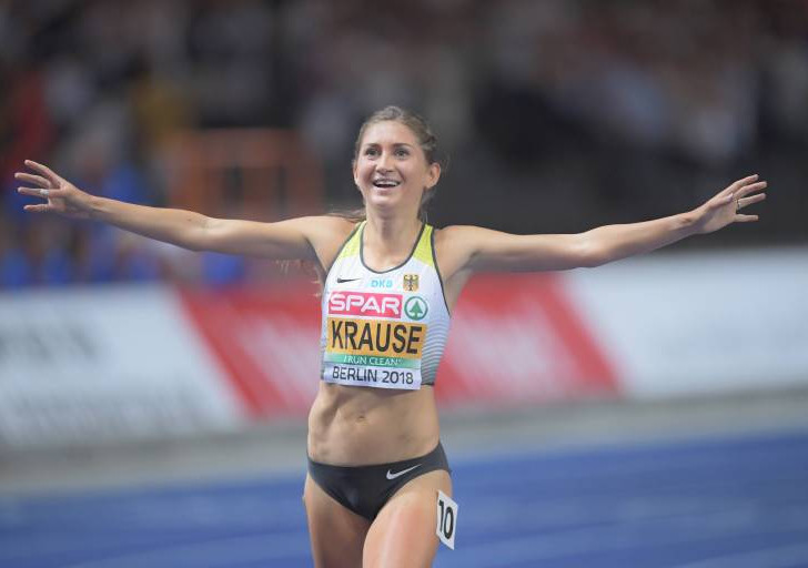Jubelt sie in zwei Jahren in Braunschweig? Gesa Krause sorgte bei der EM in Berlin für das emotionale Highlight. Foto: imago/Sven Simon