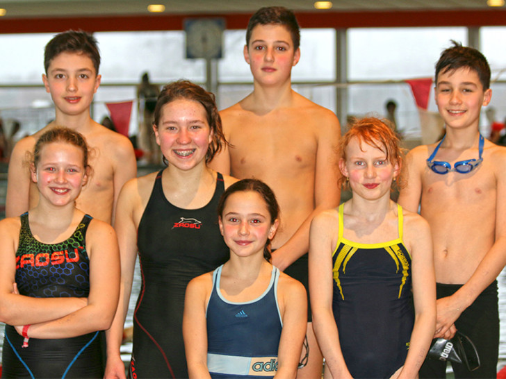 Erfolgreicher Schwimmnachwuchs des MTV Wolfenbüttel. Foto: privat