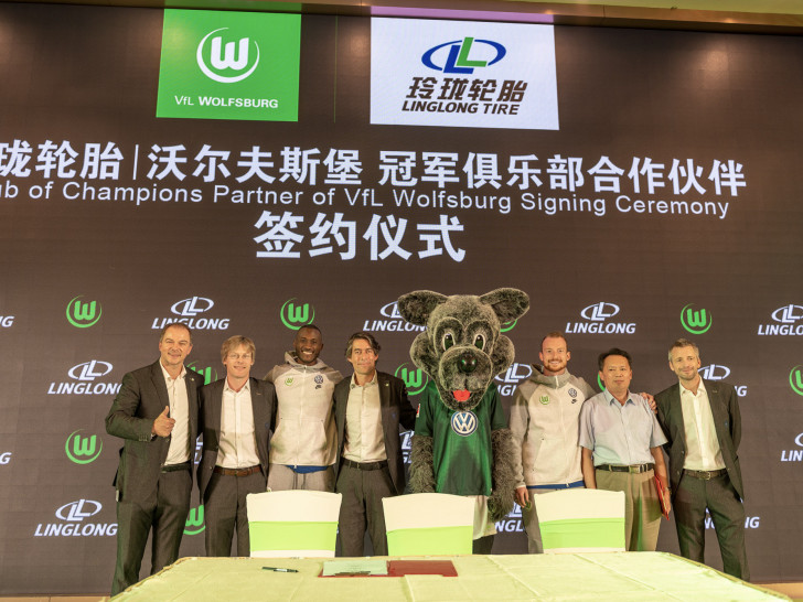 Der VfL Wolfsburg hat seine Partnerschaft mit Linglong verlängert. Foto: VfL Wolfsburg
