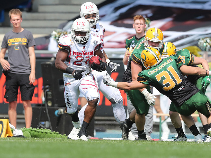 David McCants läuft durch zum Touchdown. Foto: Agentur Hübner