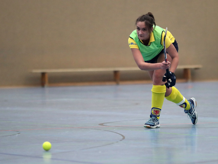 Freut sich über die letzten Erfolge: Anna Krause von Eintracht Braunschweigs Hockeydamen. Foto: Agentur Hübner/Archiv