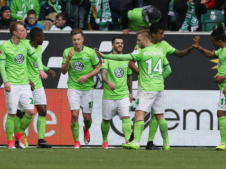 Befreiungsschlag am 29. Spieltag für den VfL Wolfsburg. Fotos: Agentur Hübner