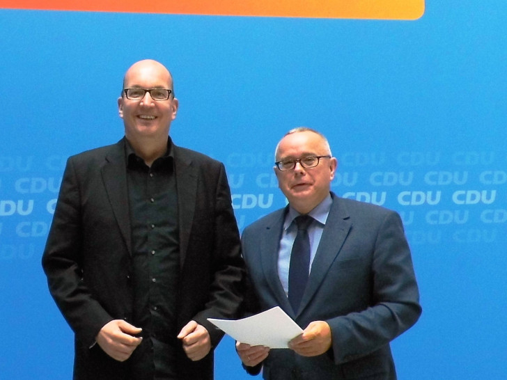 Frank Niebuhr (l.), Mitgliederbeauftragter der CDU Deutschlands, und Andreas Meißler während des Auftaktgespräches im Konrad-Adenauer-Haus. Foto: privat