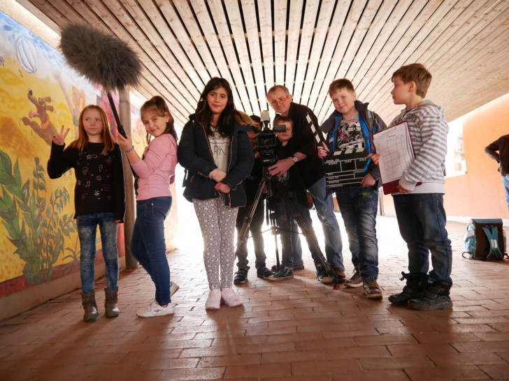 Filmdreh an der Grundschule Fredenberg. Foto/Video: Alexander Panknin