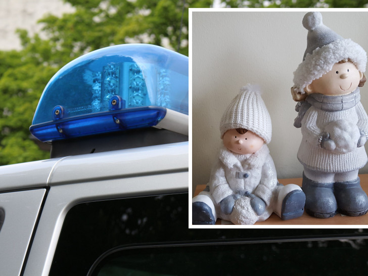 Die Polizei sucht die Besitzer dieser Deko-Figuren. Foto: Polizei