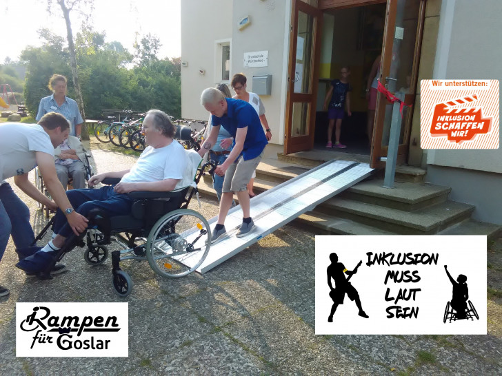 Das Treffen der Worthschüler mit den Senioren des benachbarten Pflegeheims konnte am Mittwoch bereits mit schuleigenen Rampen stattfinden. Foto: Rampen für Goslar e.V.