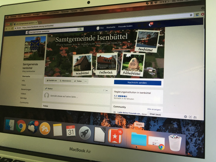 Die Facebook-Seite der Samtgemeinde ist eines der Themen bei der Befragung. Foto: Eva Sorembik