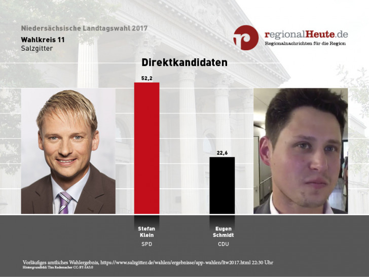 So stimmten die Wähler im Wahkreis 11 bei der Landtagswahl 2017. Grafik: regionalHeute.de; Fotos/Videos: Alexander Panknin