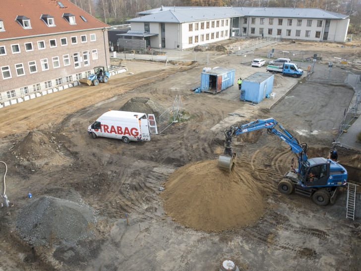 Bauvorbereitungen für das neue Regiegebäude zur Versorgung von Patienten mit Lungenkrankheiten. Foto: Klinikum Braunschweig/Peter Sierigk