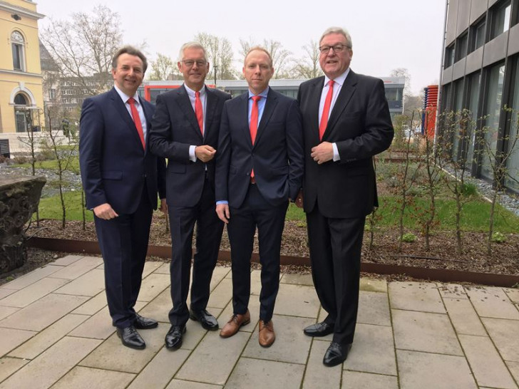 Sie legten herausragende Geschäftszahlen für 2018 vor: Der Vorstand der BLSK. Von links: Dr. Ingo Lippmann, Christoph Schulz (Vors.), Marc Knackstedt und Werner Schilli (stv. Vors.) Foto: BLSK