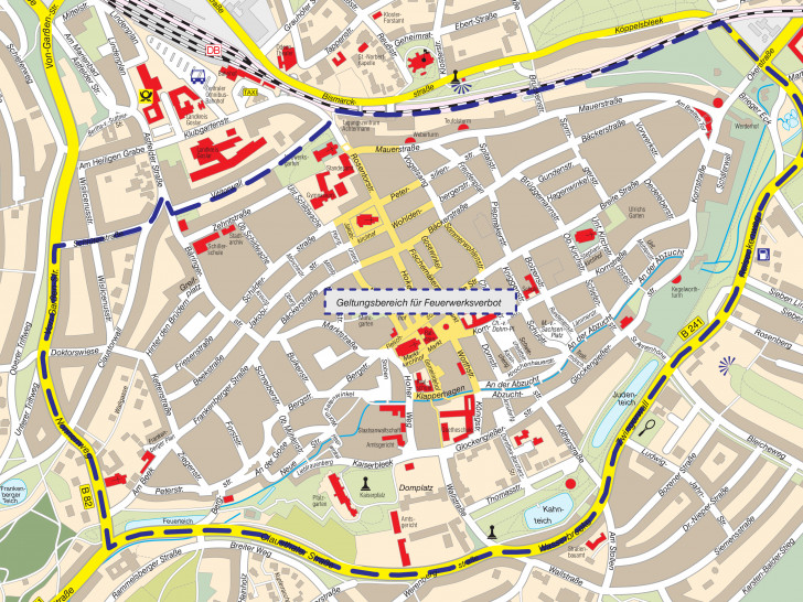 Lageplan (Stadt Goslar): In der Altstadt ist es auch in der Silvesternacht verboten, Feuerwerk zu zünden. Die Brandgefahr ist zu groß. Foto: Stadt Goslar