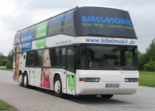 Das Bibel-Mobil wird am 9. Juni auf dem Holzmarkt stehen. 
Foto: Privat