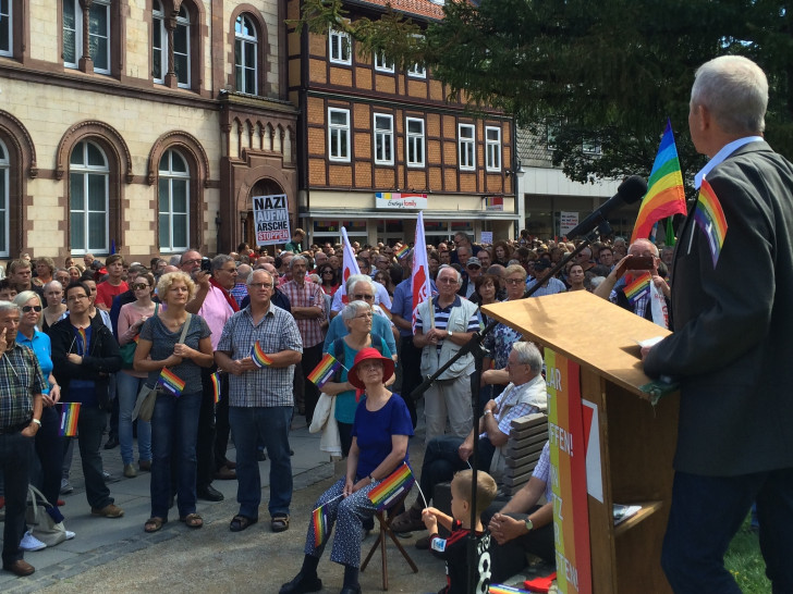 Landrat Thomas Brych bedankt sich in einer Pressemitteilung für die Unterstützung bei der Kundgebung des Bündnis gegen Rechts am vergangenen Samstag. Foto: Lienkamp/Landkreis Goslar
