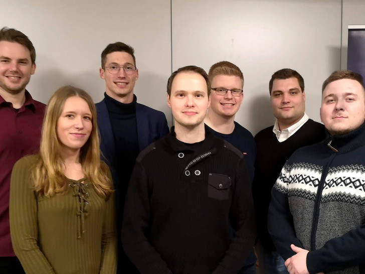 Von links: Eric Tychsen, Jacqueline Gödecke, Henrik Hagemann, Lorenz Plapper, Justin Gronau, Daniel Eimers und
Tjorve Kujath. Foto: Junge Union