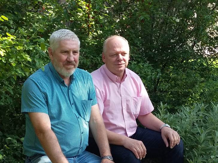 Bezirksbürgermeister Ulrich Volkmann (Schapen/Braunschweig) und Bürgermeister Karlheinz Schöttmer (Schapen/Emsland). Foto: Renate Volkmann