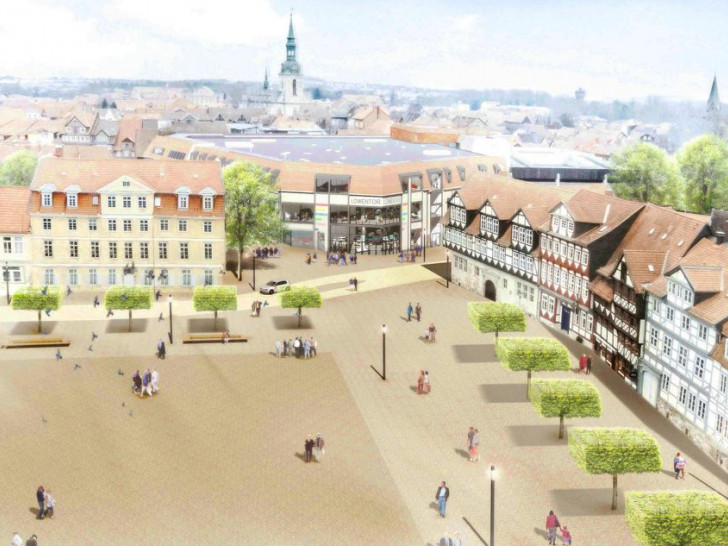 So soll der Schlossplatz einmal aussehen. Grafik: Büro Mann-Fulda.