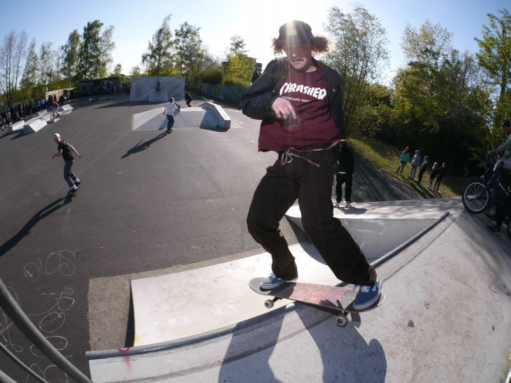 Etwa 50 Skater waren zum Contest angetreten. Foto: Johannes