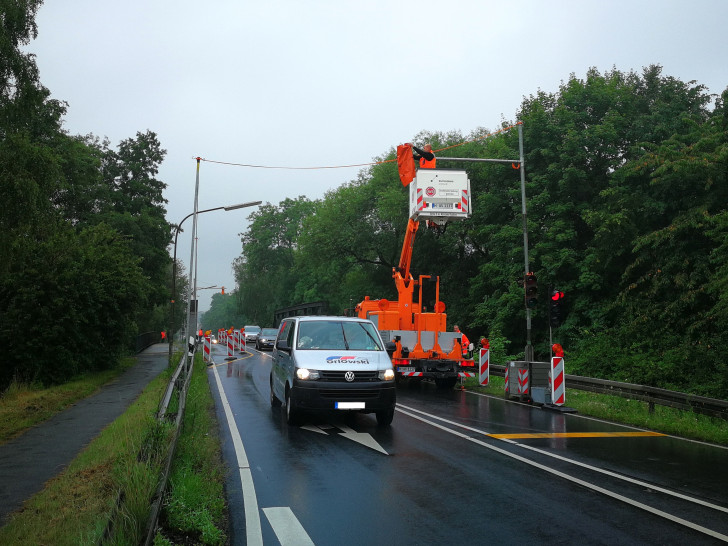 Die Baustellenampel wird durch eine stationäre Signalanlage ersetzt. Foto: Stadt Goslar