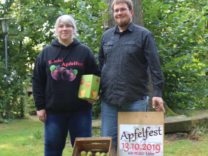 Sarah und Frank Willecke freuen sich auf das Apfelfest am 13. Oktober. Foto: privat