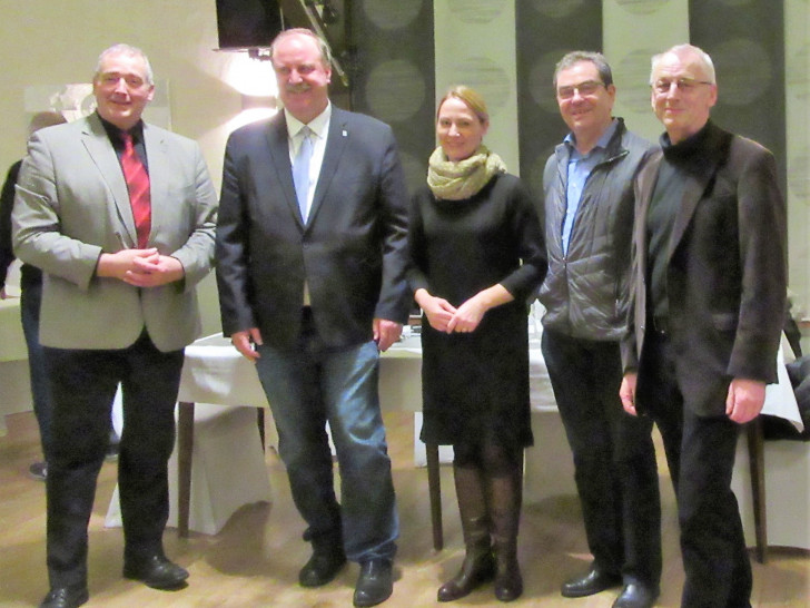v.l. Frank Oesterhelweg, Andreas Memmert, Martina Sharman, Karl-Jürgen Heldt, Bernward Köbbel. Foto: Köbbel