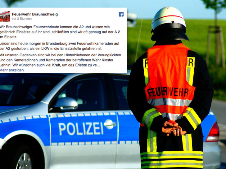 Anteilnahme in Braunschweig: Die Feuerwehrleute gedenken den verstorbenen Kameraden aus Brandenburg. Foto: Pixabay/Facebook