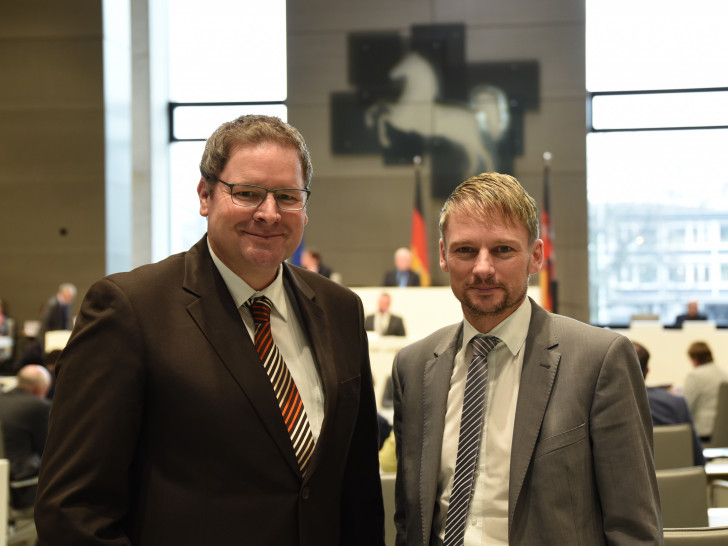 Die beiden Landtagsabgeordneten Marcus Bosse und Stefan Klein. Foto: SPD