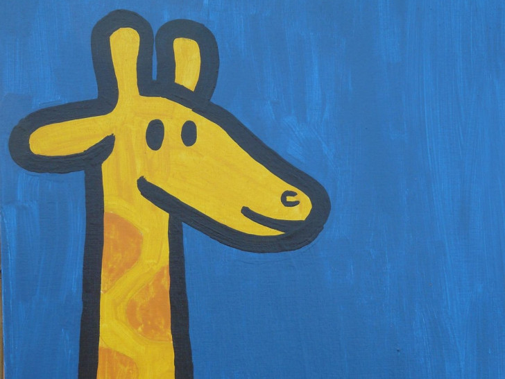  Auch dieses Bild einer Giraffe ist in der Kunst- und Kreativschule entstanden. Foto: Stadt Salzgitter
