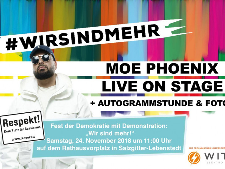 Dass Moe Phoenix durch die Unterstützung von Elektro Witt beim "Fest der Demokratie" auftritt, löste heftige Netz-Reaktionen aus. Foto: IG Metall Salzgitter-Peine