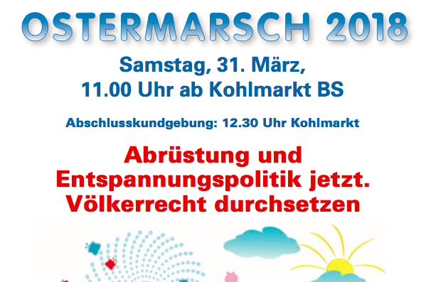 Am Ostersamstag findet der Ostermarsch in Braunschweig statt. Foto: Friedensbündnis