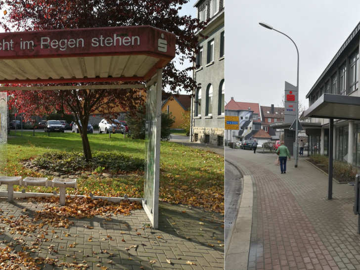 Aus alt mach neu: Buswartehäuschen Vienenburg, Rathaus Richtung Wiedelah. Fotos: Stadt Goslar
