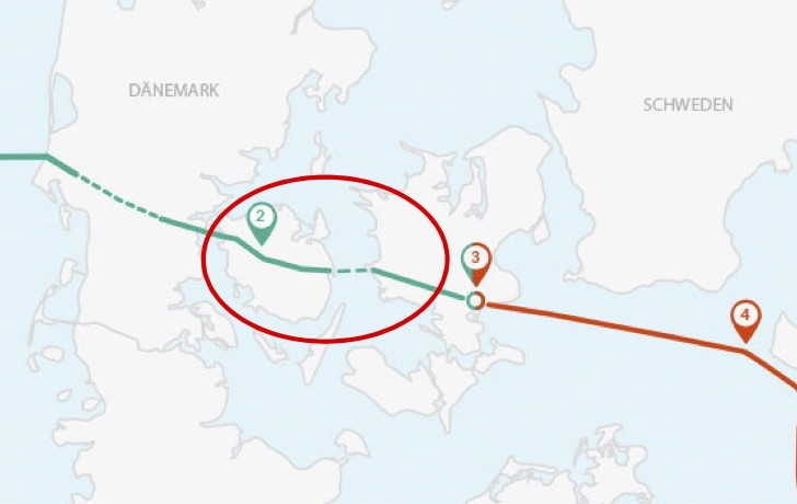 Trassenverlauf Baltic Pipe. Foto/Grafik: Salzgitter AG 