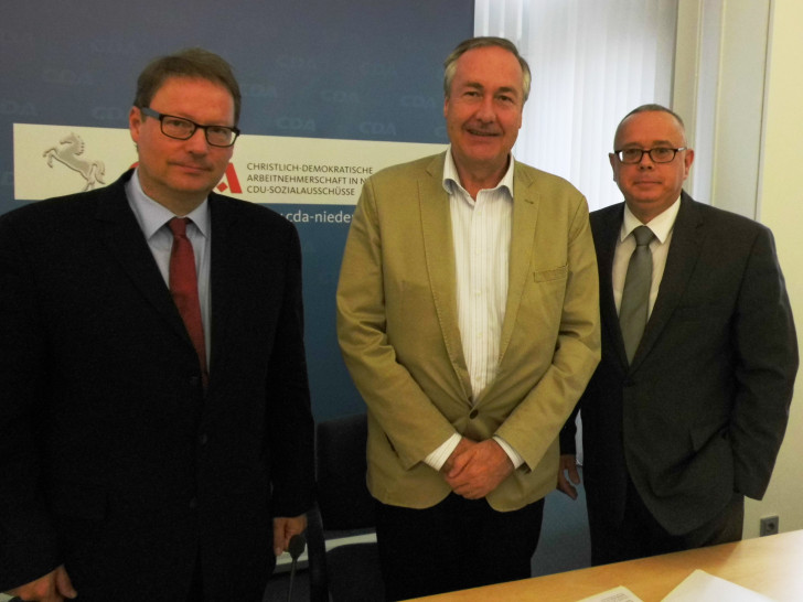 CDA-Regionalkonferenz in Hannover mit (v. l.): Dr. Christian Bäumler, Dr. Max Matthiesen und Andreas Meißler.  Foto: CDA