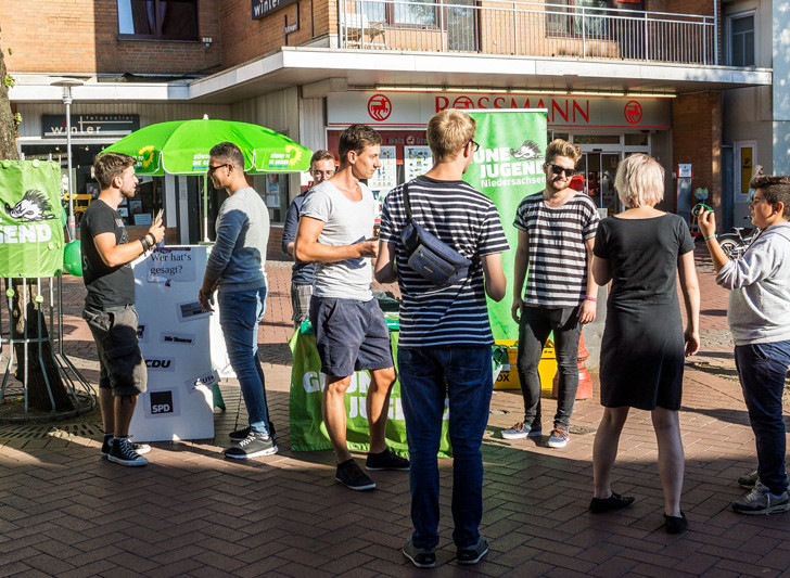 Die Grüne Jugend will auch in den Salzgitteraner Fußgängerzonen Mitmachaktionen starten. Symbolfoto: Grüne Jugend