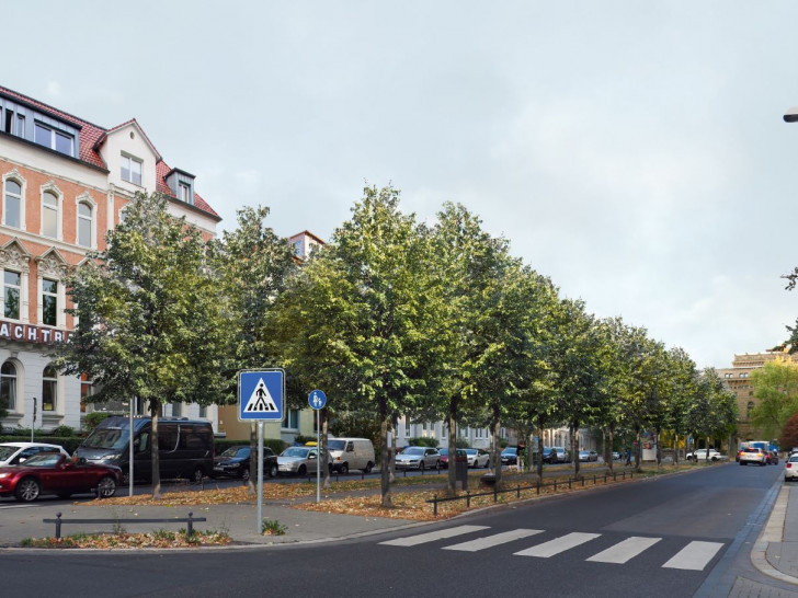 Ein wenig Photoshop macht es möglich: So könnte die Jasperallee in naher Zukunft aussehen. Foto: Stadt Braunschweig