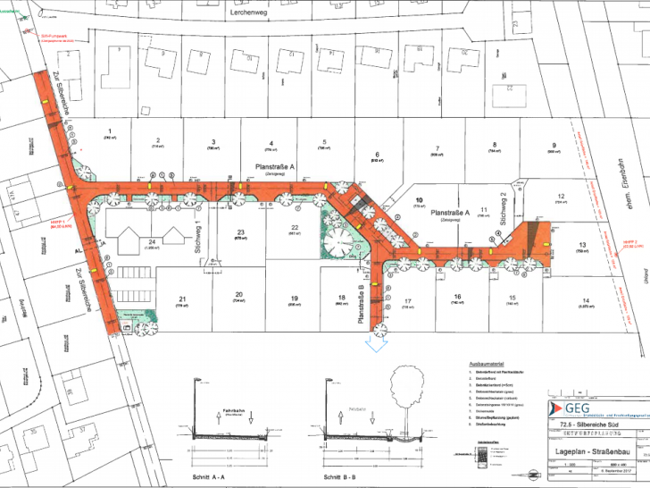 Dies ist der Plan des neuen Baugebietes "Silbereiche Süd". Karte: Stadt Gifhorn