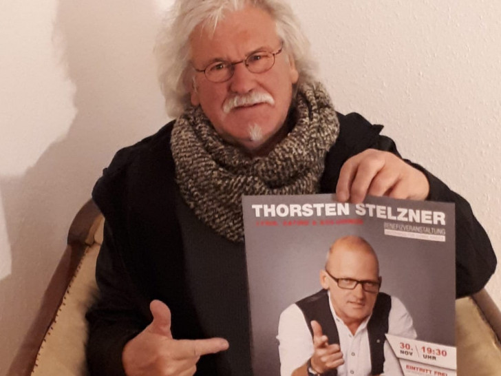 Manfred Kramer macht Werbung für die Veranstaltung am 30. November. Foto: privat