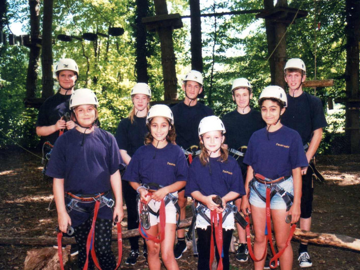 Für die Jugendfeuerwehr Heiningen ging es in den Kletterpark nach Thale. Foto: Feuerwehr Heiningen