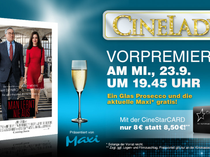 "Man lernt nie aus" als CineLady-Vorpremiere im CineStar erleben. Foto: CineStar Wolfenbüttel