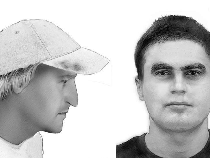 Die Polizei sucht mit Phantombildern nach zwei Einbrechern. Foto: Polizei Braunschweig