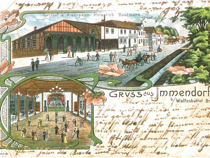 Postkarte vom Gasthof und Ausspann Heinrich Rautmann. Foto: Otto Vogelsang-Weber