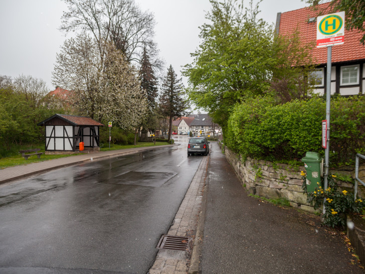 Haltestelle "Dorfplatz" in Immenrode. Foto: Alec Pein