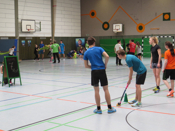 Wettkampf am Gymnasium Bad in der Sporthalle am 31. März. Foto: AOK - Die Gesundheitskasse für Niedersachsen