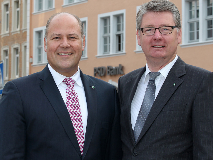 Das Vorstandsteam der PSD Bank Braunschweig eG: v.l. Carsten Graf (Sprecher) und Thorsten Briest. Foto: Susanne Hübner