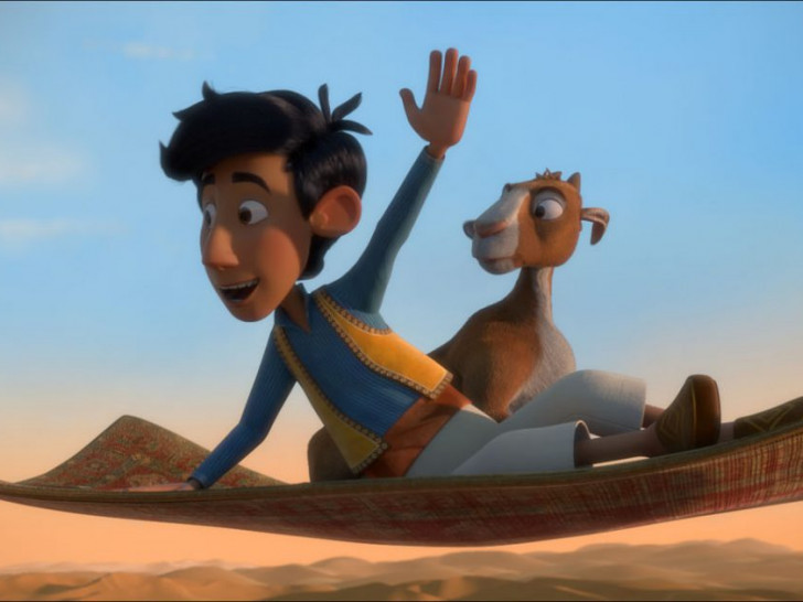 Aladin und seine treue Ziege auf dem Zauberteppich. Foto: Little Dream Entertainment GmbH